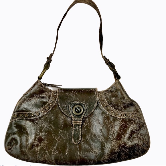 Fina Firenze Handbags - FINA FIRENZE Hobo style distressed leather Purse